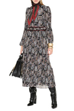 Carica l'immagine nel visualizzatore di Gallery, Abito midi con cintura