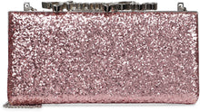 Carica l'immagine nel visualizzatore di Gallery, Clutch Celeste/S rigida glitterata