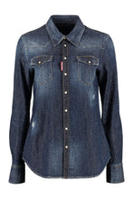 Carica l'immagine nel visualizzatore di Gallery, Camicia in denim con strass