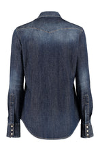 Carica l'immagine nel visualizzatore di Gallery, Camicia in denim con strass