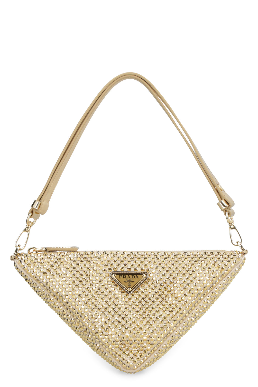 Borsa a mano Triangle con cristalli