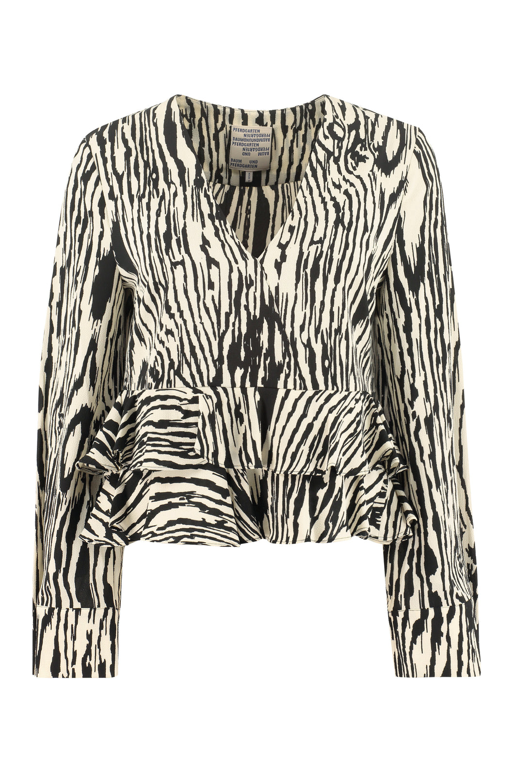 Blusa stampata Maloua con ruches