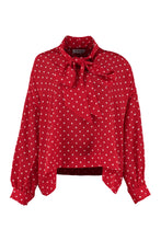 Carica l&#39;immagine nel visualizzatore di Gallery, Blusa in seta a pois
