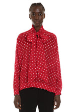 Carica l&#39;immagine nel visualizzatore di Gallery, Blusa in seta a pois
