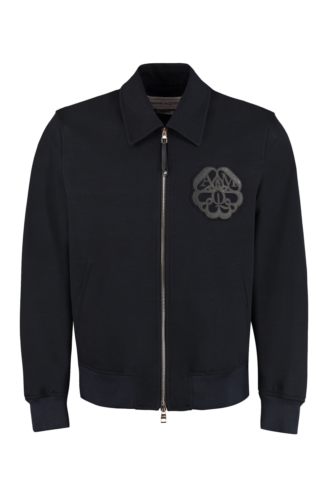 Bomber con patch in pelle