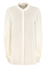 Carica l&#39;immagine nel visualizzatore di Gallery, Camicia asimmetrica in seta
