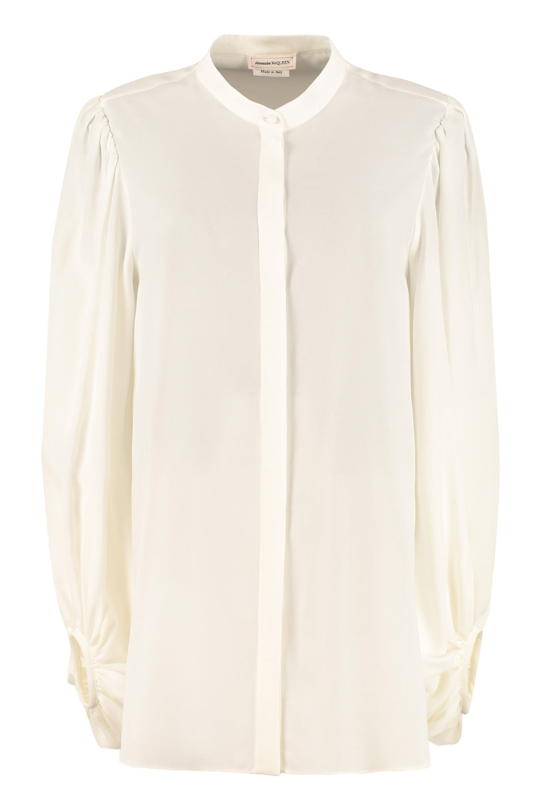 Camicia asimmetrica in seta