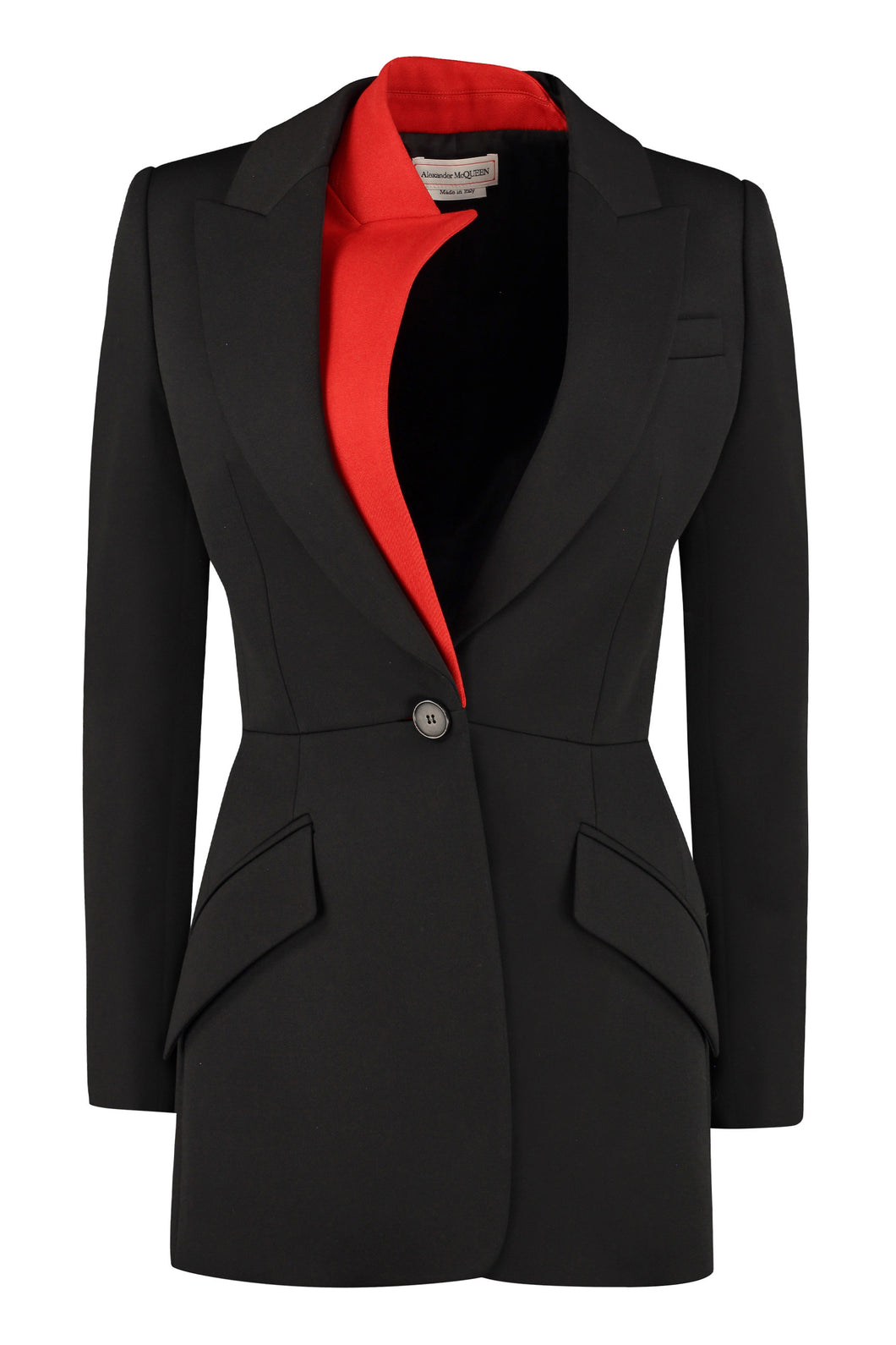 Blazer in lana vergine stretch