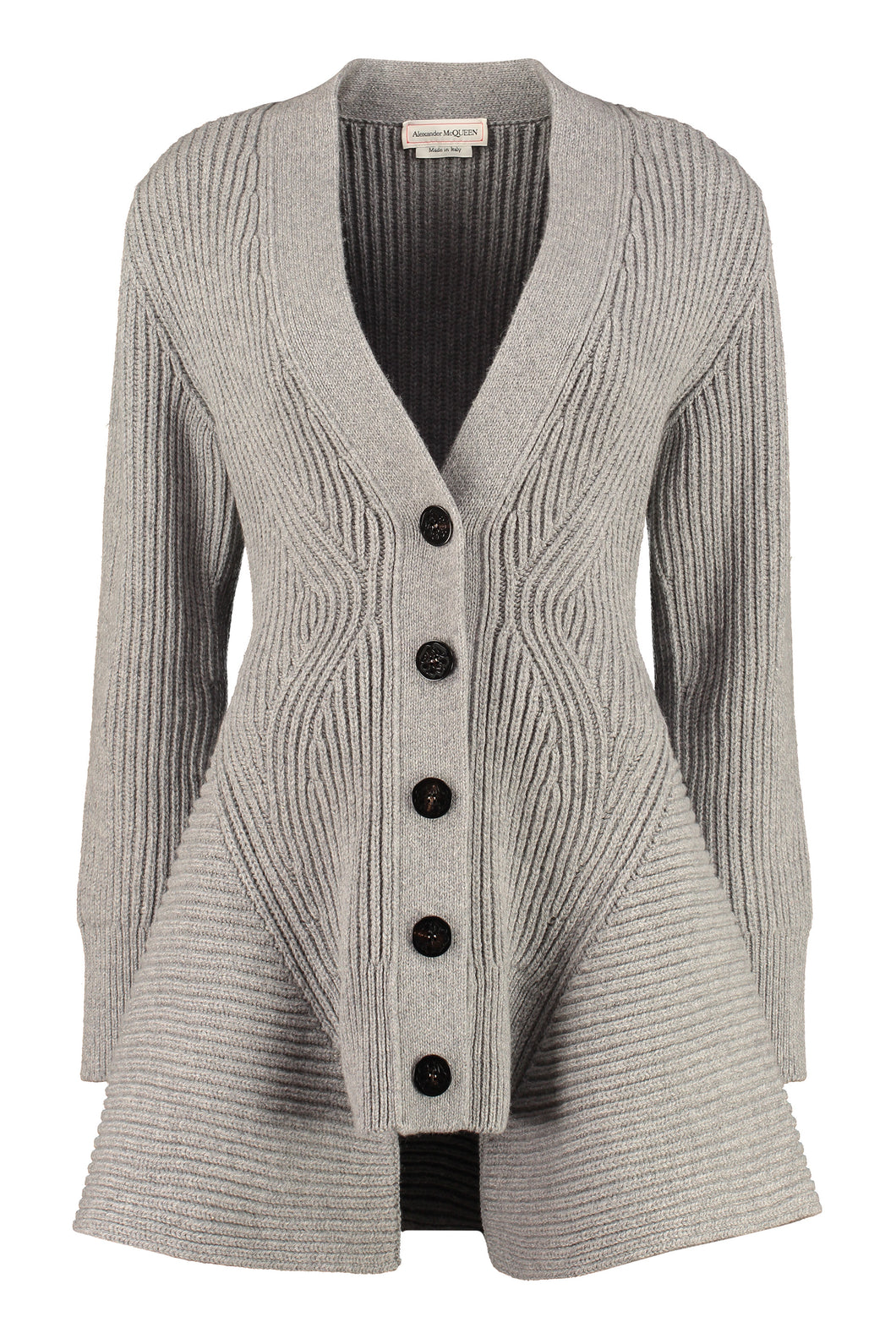Cardigan in maglia a coste