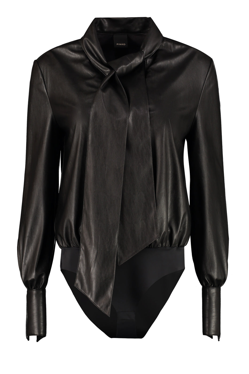 Blusa-body Adamo in ecopelle