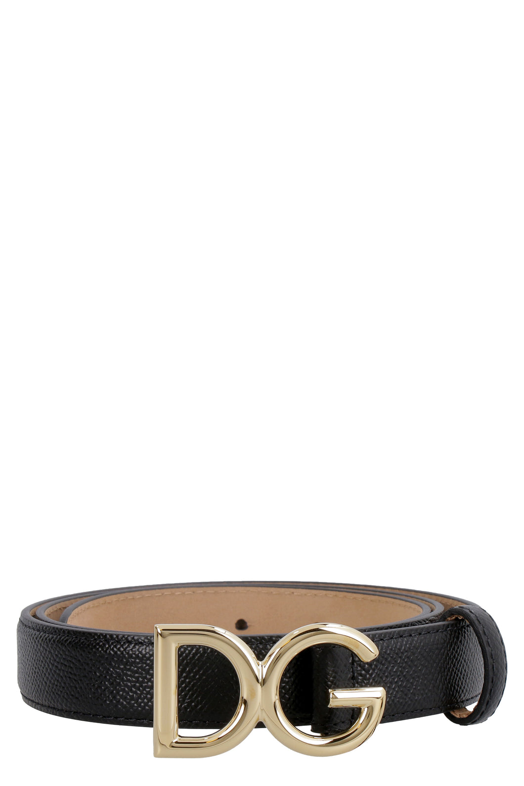 Cintura in pelle con fibbia DG