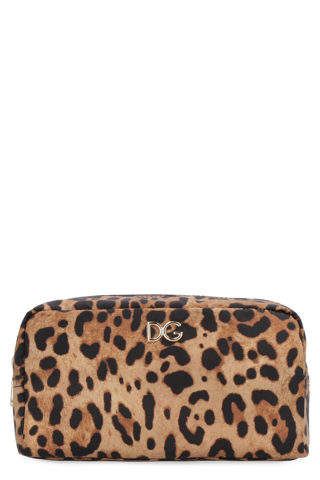 Beauty case in nylon leopardato