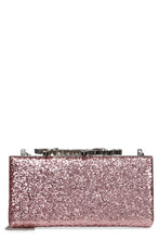 Carica l&#39;immagine nel visualizzatore di Gallery, Clutch Celeste/S rigida glitterata
