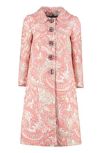Carica l&#39;immagine nel visualizzatore di Gallery, Cappotto in jacquard lamé con bottoni gioiello

