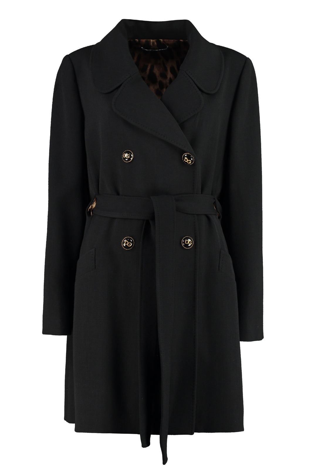 Cappotto doppiopetto in misto lana