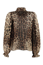 Carica l&#39;immagine nel visualizzatore di Gallery, Blusa stampata con arricciature
