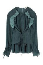 Carica l&#39;immagine nel visualizzatore di Gallery, Blusa in crêpe con volant
