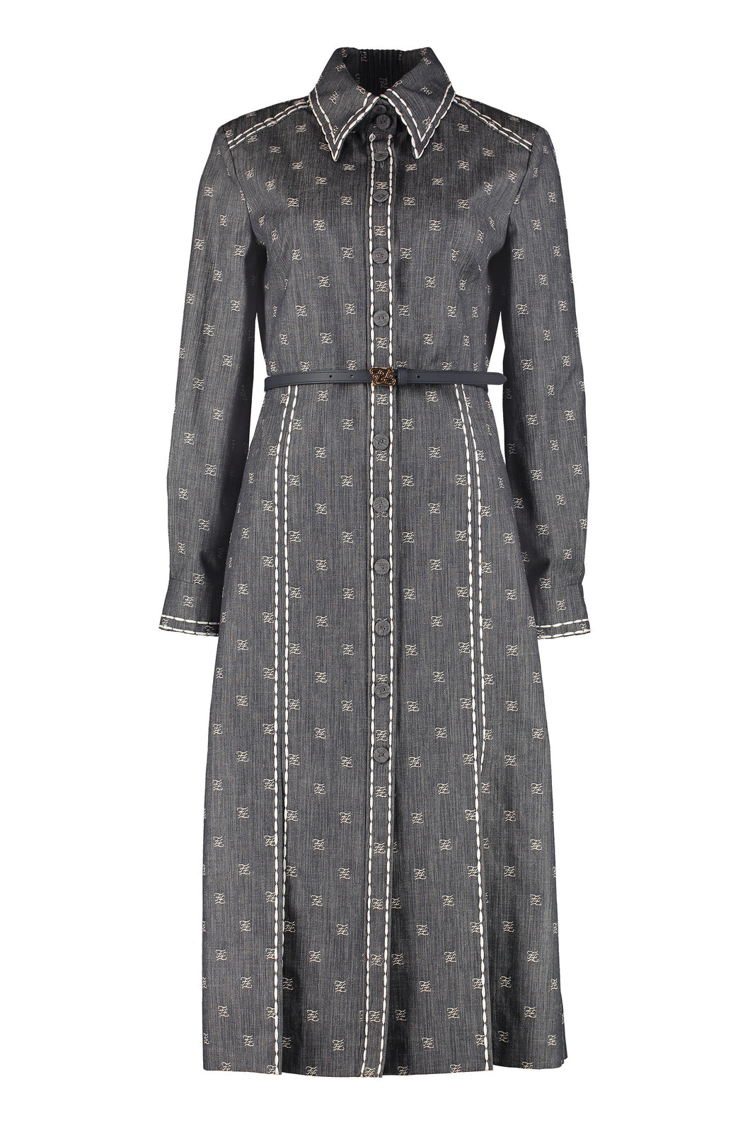 Chemisier in denim con cintura