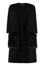 Carica l&#39;immagine nel visualizzatore di Gallery, Cappotto in lana vergine con pelliccia di volpe
