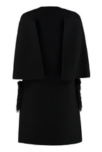 Carica l&#39;immagine nel visualizzatore di Gallery, Cappotto in lana vergine con pelliccia di volpe
