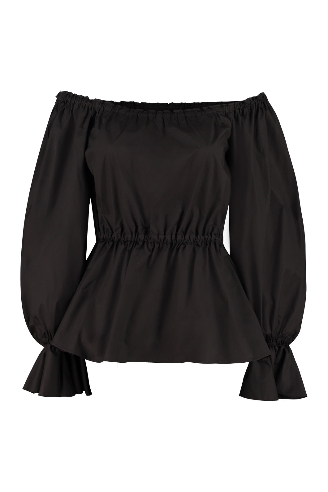 Blusa Flinstones con arricciature lungo lo scollo