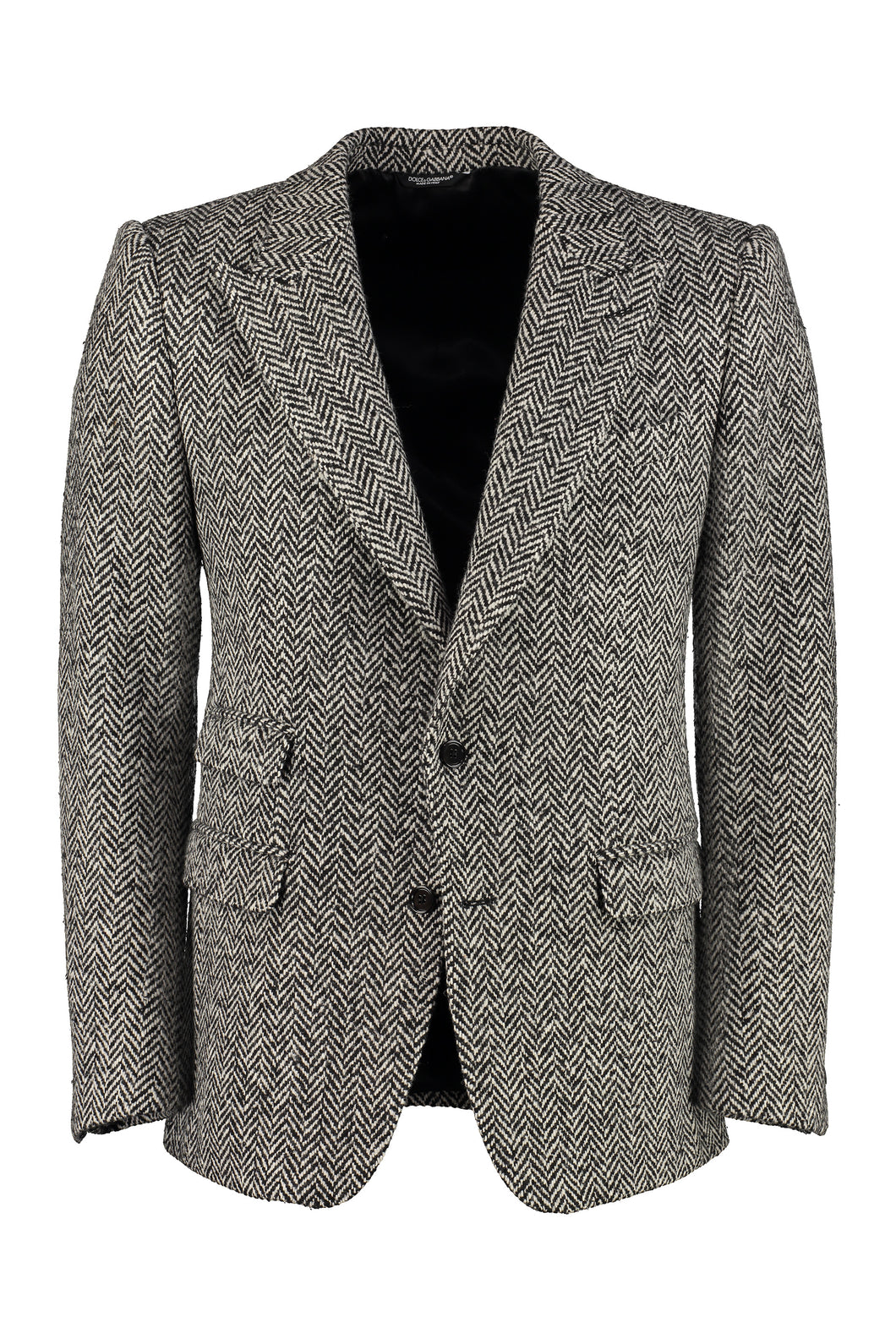 Cappotto con tessuto spigato