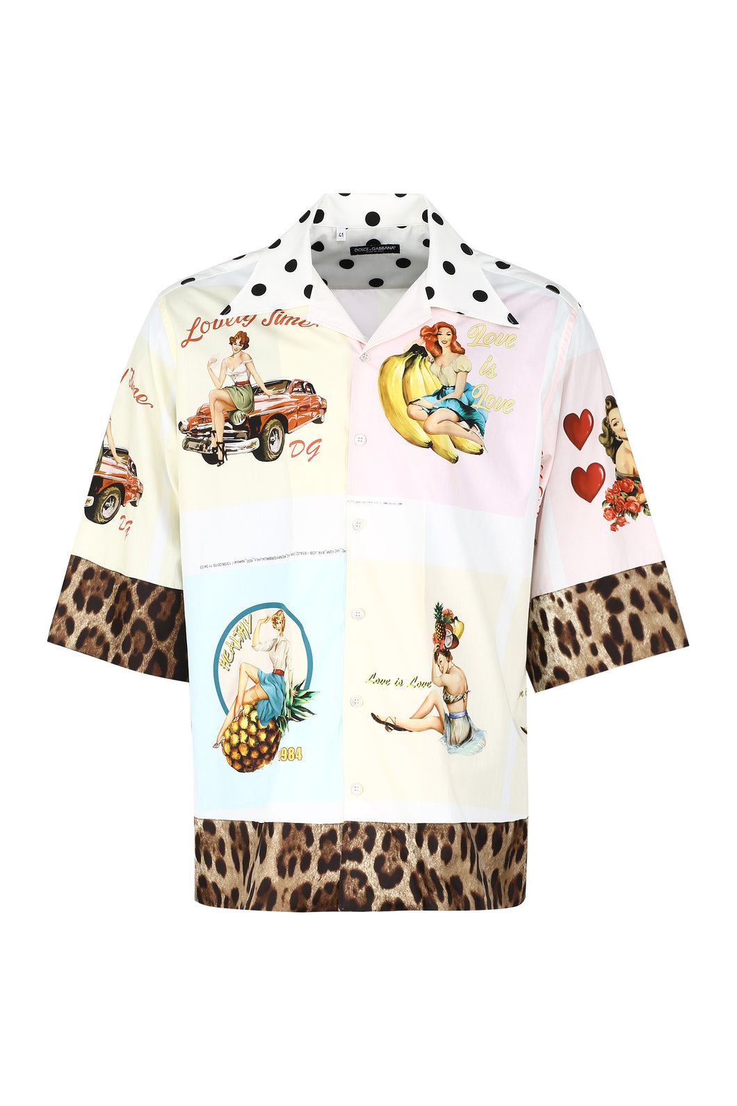 Camicia stile bowling stampata