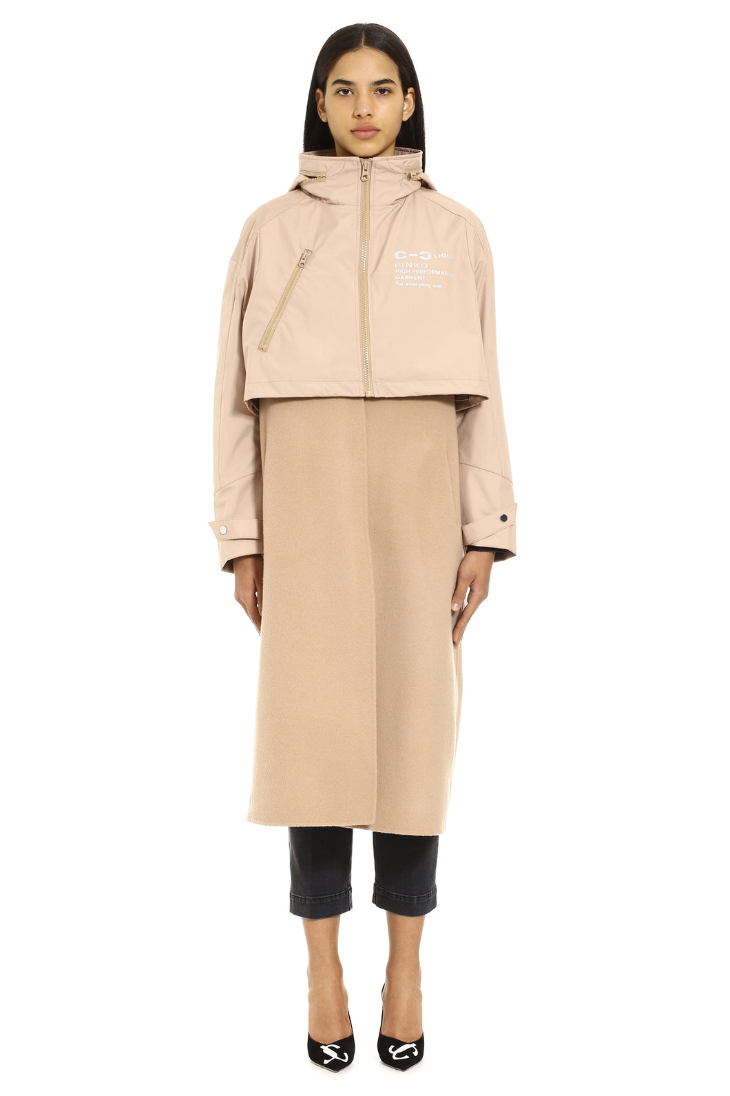 Cappotto lungo Misaki a strati