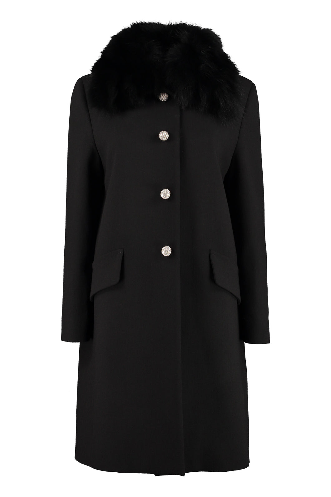 Cappotto in crêpe di lana