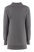 Carica l&#39;immagine nel visualizzatore di Gallery, Cardigan con dettagli in pelle scamosciata
