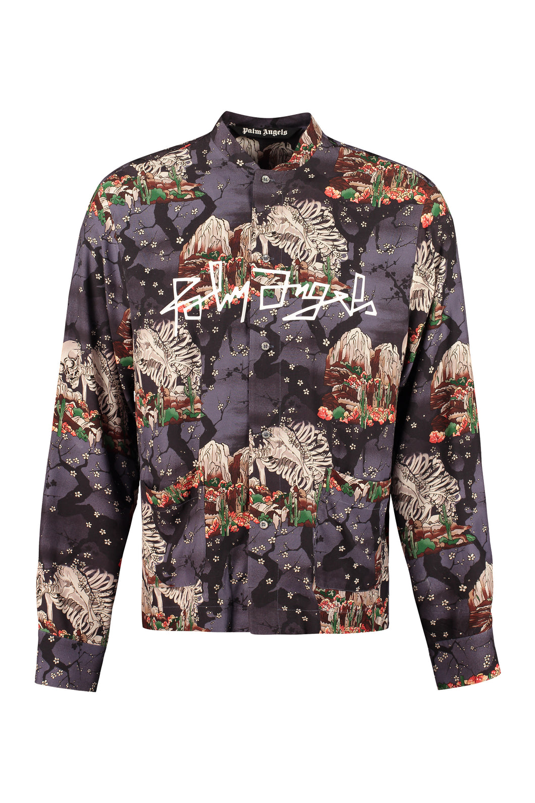 Camicia con collo alla coreana