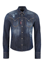 Carica l&#39;immagine nel visualizzatore di Gallery, Camicia in denim con logo
