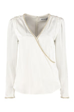 Carica l&#39;immagine nel visualizzatore di Gallery, Blusa asimmetrica a portafoglio
