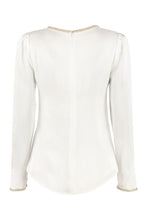 Carica l&#39;immagine nel visualizzatore di Gallery, Blusa asimmetrica a portafoglio
