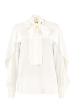 Carica l&#39;immagine nel visualizzatore di Gallery, Blusa in seta con collo foulard
