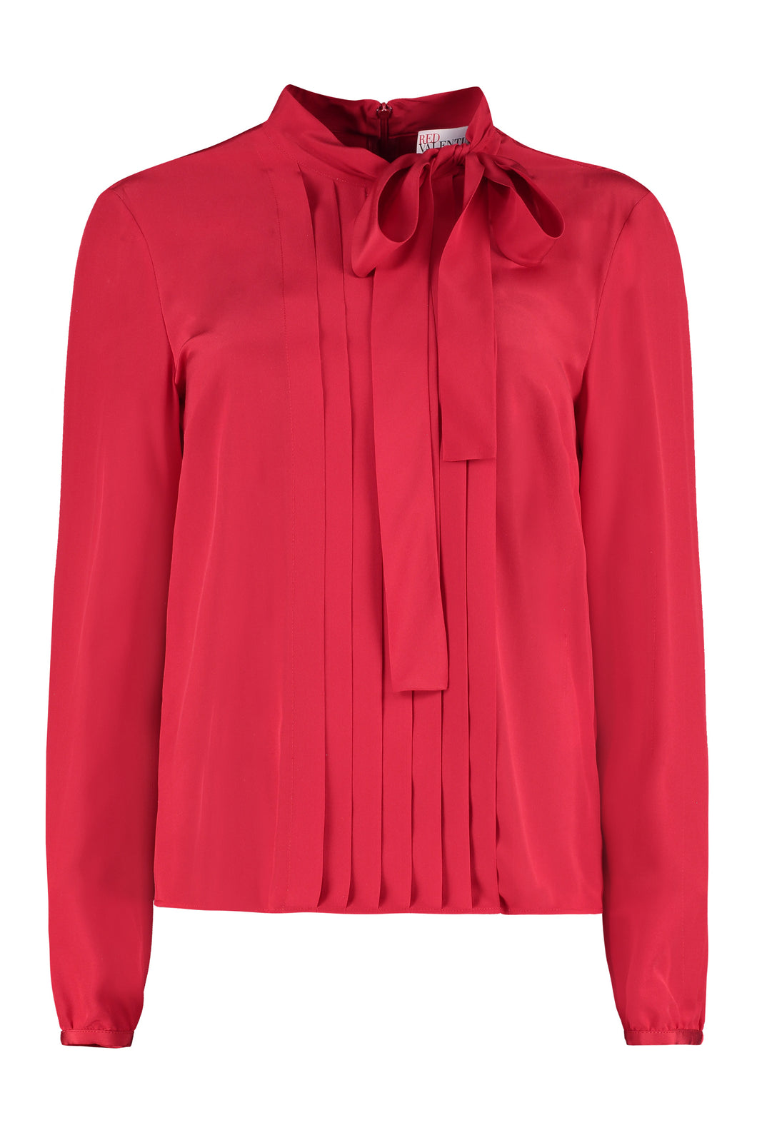 Blusa in seta con collo-foulard