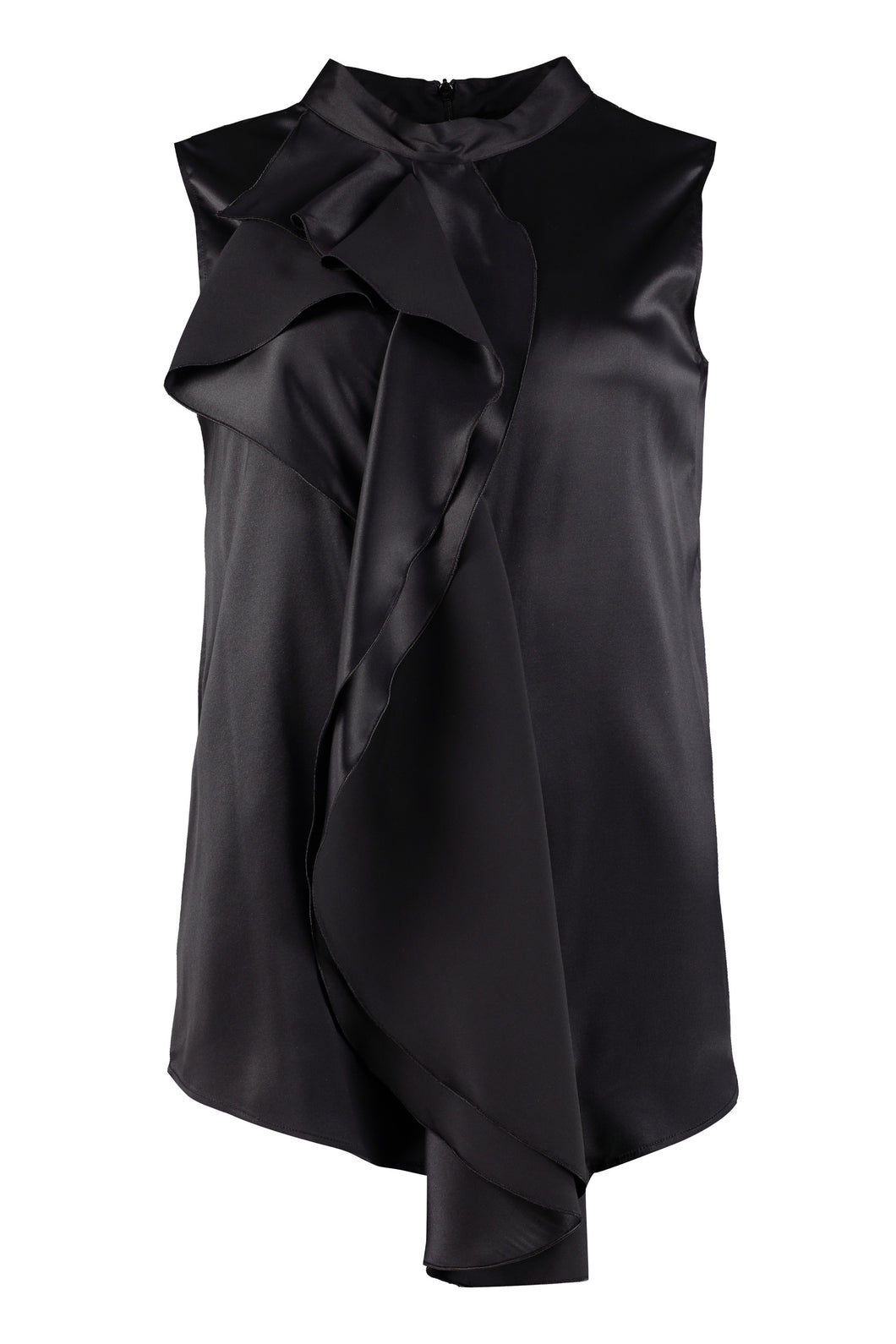 Blusa in raso con volant