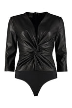 Carica l&#39;immagine nel visualizzatore di Gallery, Blusa-body Tutelare in ecopelle
